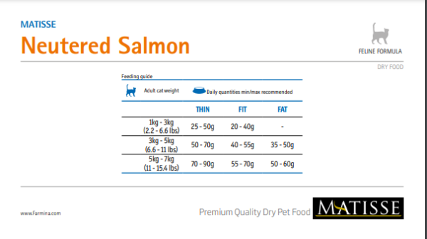 Matisse Neutered Salmon 10kg