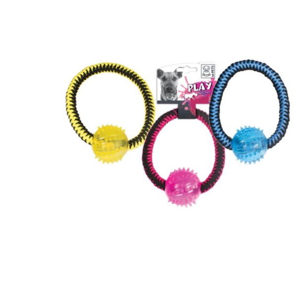 Παιχνίδι Σκύλου M-pets Twist Ring Yellow & Blue 19cm