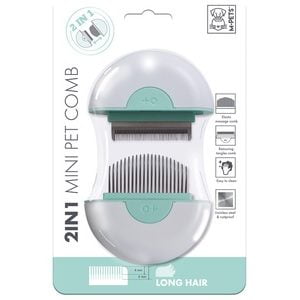 Χτένα Σκύλου 2 IN 1 Mini Pet Comb Long Hair Πράσινη