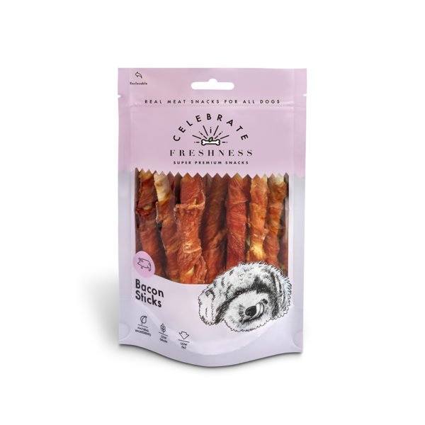 Λιχουδιά Σκύλου Celebrate Bacon Sticks 100gr