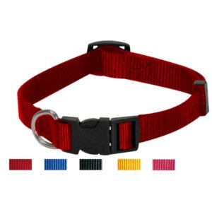 Croci Περιλαίμιο Σκύλου Αυξομειούμενο Nylon Collar 1 X 21-28cm Κόκκινο