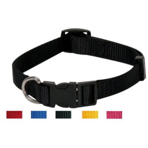 Croci Περιλαίμιο Σκύλου Αυξομειούμενο Nylon Collar 1 X 21-28cm Μαύρο