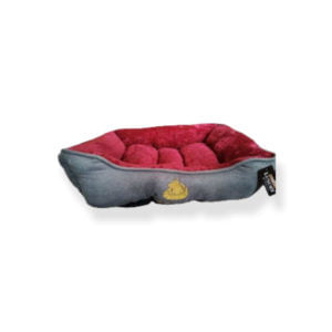 Κρεβάτι Σκύλου Γκρι Κόκκινο Fleece S 48x35x17