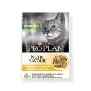 Purina Pro Plan Υγρή Τροφή Για Στειρωμένες Γάτες Nutrisavour Κοτόπουλο Σε Σάλτσα 85gr