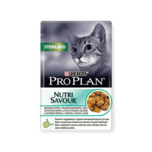 Purina Pro Plan Υγρή Τροφή Για Στειρωμένες Γάτες Nutrisavour Ψάρια Ωκεανού Σε Ζελέ 85gr