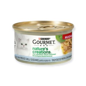Gourmet Nature’s Creations Υγρή Τροφή Γάτας Με Ψάρια Ωκεανού Γαρνιρισμένο Με Σπανάκι & Ρύζι 85gr