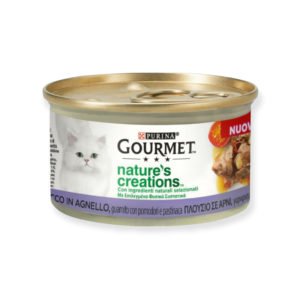 Purina Gourmet Nature’s Creations Υγρή Τροφή Γάτας Πλούσιο Σε Αρνί Γαρνιρισμένο Με Ντομάτες & Άγριο Καρότο 85gr