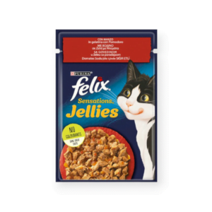 Felix Sensations Υγρή Τροφή Γάτας Βοδινό & Ντομάτα 85gr