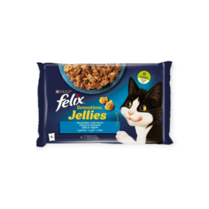 Felix Πολυσυσκευασία Sensations Sauces Υγρή Τροφή Γάτας Σολομό & Πέστροφα 4x85gr