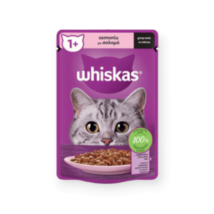 Whiskas Adult Υγρή Τροφή Γάτας Με Σολομό Σε Σάλτσα 85gr