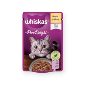 Whiskas 1+ Casserole Υγρή Τροφή Γάτας Φακελάκι Με Κοτόπουλο Σε Ζελέ 85gr