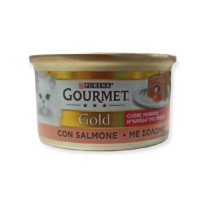Gourmet Gold Υγρή Τροφή Γάτας “η Καρδιά Της Γεύσης ” Με Σολομό 85gr
