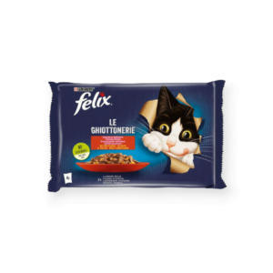 Υγρή Τροφή Γάτας Felix Agail Με Βοδινό Σε Ζελέ 4x85gr
