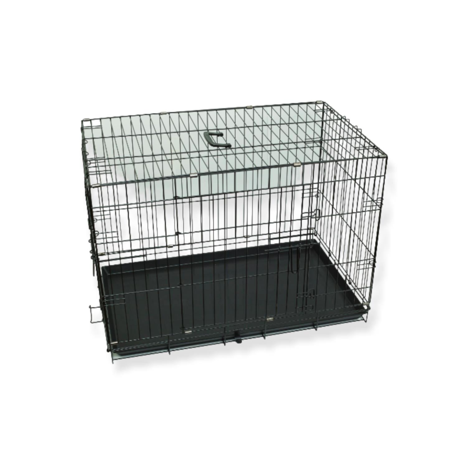 Crate Μεταλλικό Κλουβί Περιορισμού Σκύλου Με Διπλή Πόρτα 122χ69χ79cm Dsa48