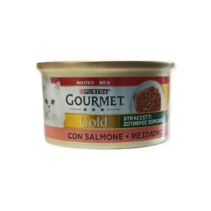 Gourmet Gold Υγρή Τροφή Γάτας Straccetti Με Σολομό 85gr