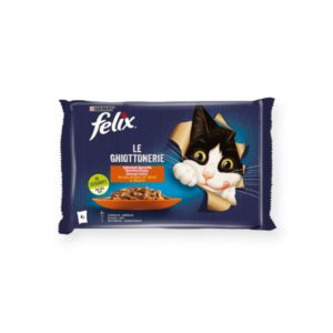 Felix Agail Υγρή Τροφή Γάτας Με Κουνέλι & Αρνί Σε Ζελέ 4x85gr