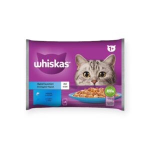 Whiskas Multipack Υγρή Τροφή Γάτας Σε Ζελέ Με Ψάρι 4x85gr