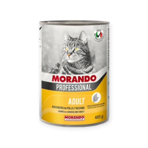 Morando Professional Κονσέρβα Γάτας Koμματάκια Κοτόπουλο & Γαλοπούλα 405gr