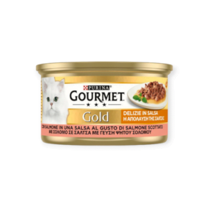 Gourmet Gold  Υγρή Τροφή Γάτας "Απόλαυση Της Σάλτσας" Με Σολομό 85gr