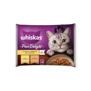 Whiskas Multipack Pure Delight Υγρή Τροφή Γάτας Σε Ζελέ Με Πουλερικά 4x85gr