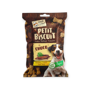 Λιχουδιά Σκύλου Vegan Little Chef Petit Biscuit Choco 150gr