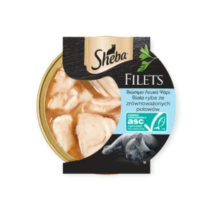 Υγρή Τροφή Γάτας Sheba Filets Λευκό Ψάρι 60gr