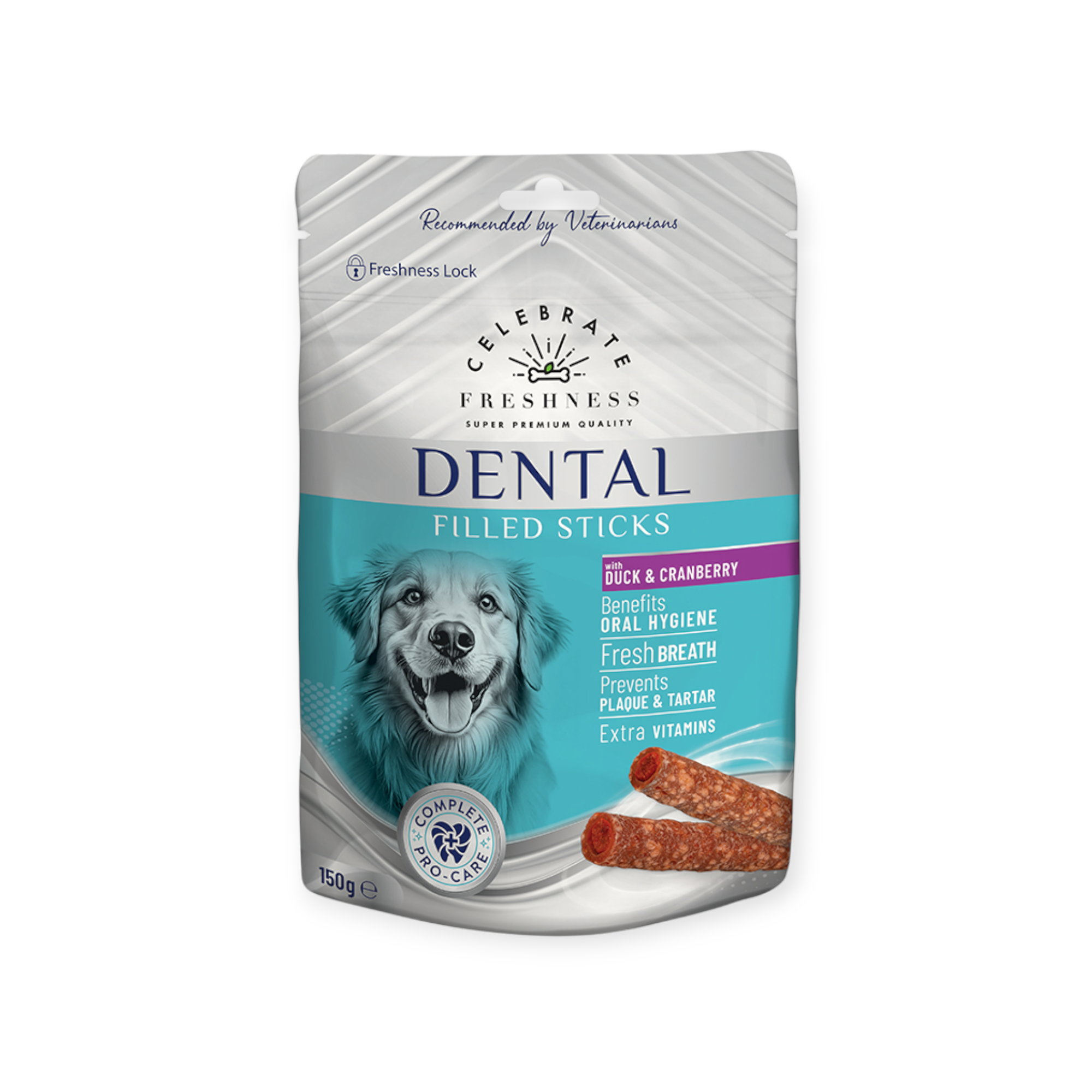 Λιχουδιά Σκύλου Celebrate Freshness Dental Filled Sticks Duck & Cranberry 150gr Λιχουδιά Σκύλου Celebrate Freshness Dental Filled Sticks Duck & Cranberry 150gr