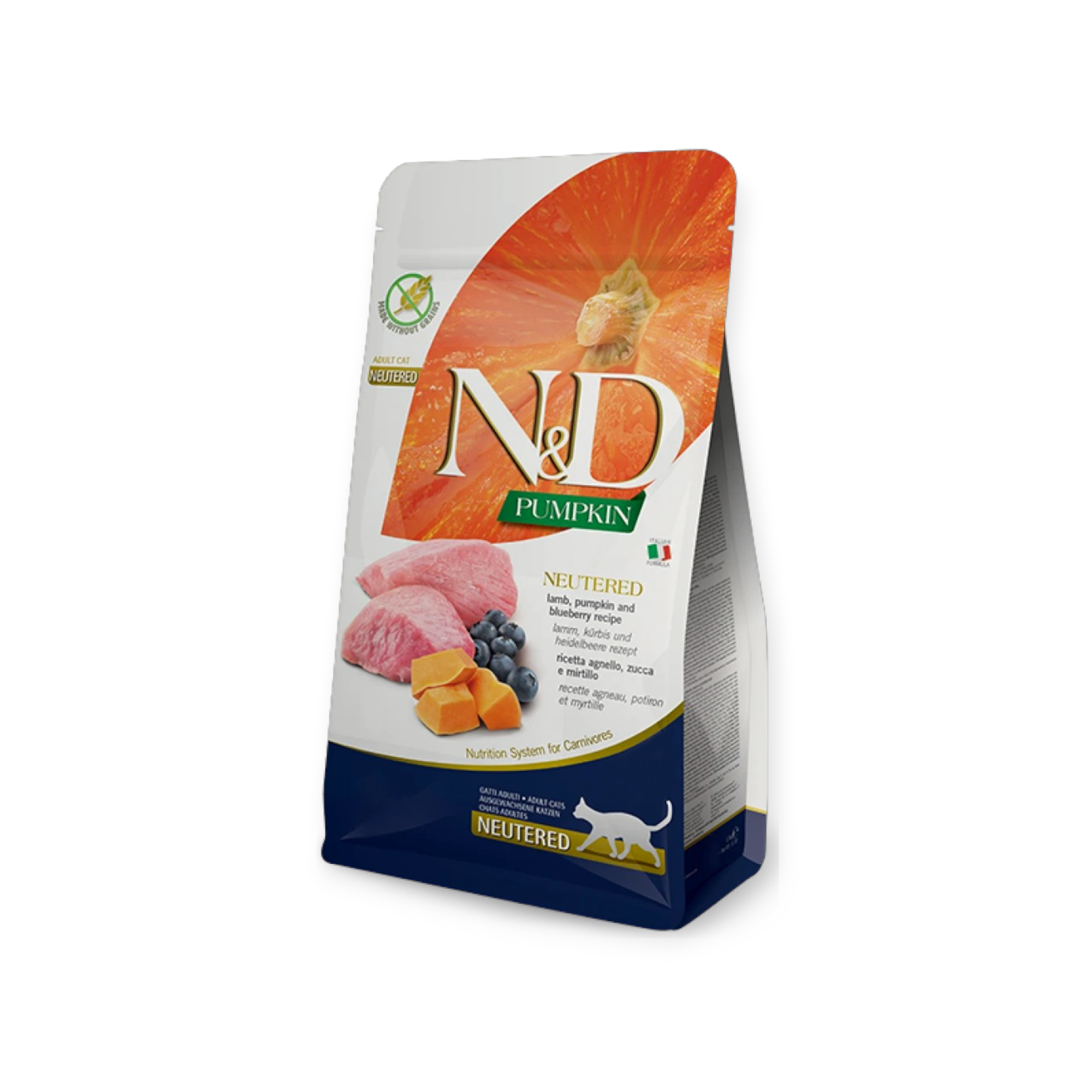 N&D Cat Pumpkin Lamb & Blueberry Neutered 5kg N&D Cat Pumpkin Lamb & Blueberry Neutered 5kg