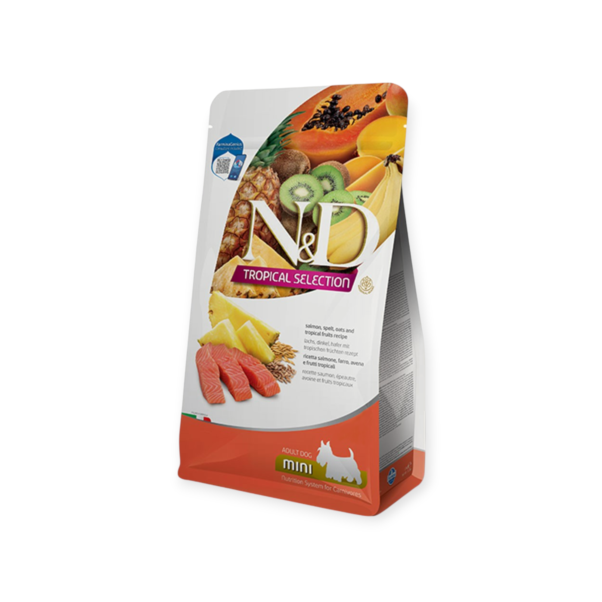 N&D Dog Tropical fruits Salmon Spelt & Oats Adult Mini 5KG N&D Dog Tropical fruits Salmon Spelt & Oats Adult Mini 5KG