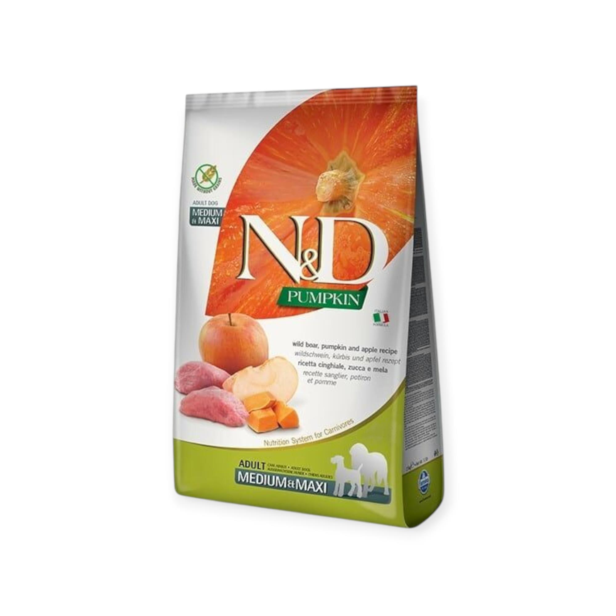 N&D Dog Pumpkin Boar & Apple Adult Medium and Maxi 12Kg N&D Dog Pumpkin Boar & Apple Adult Medium and Maxi 12Kg
