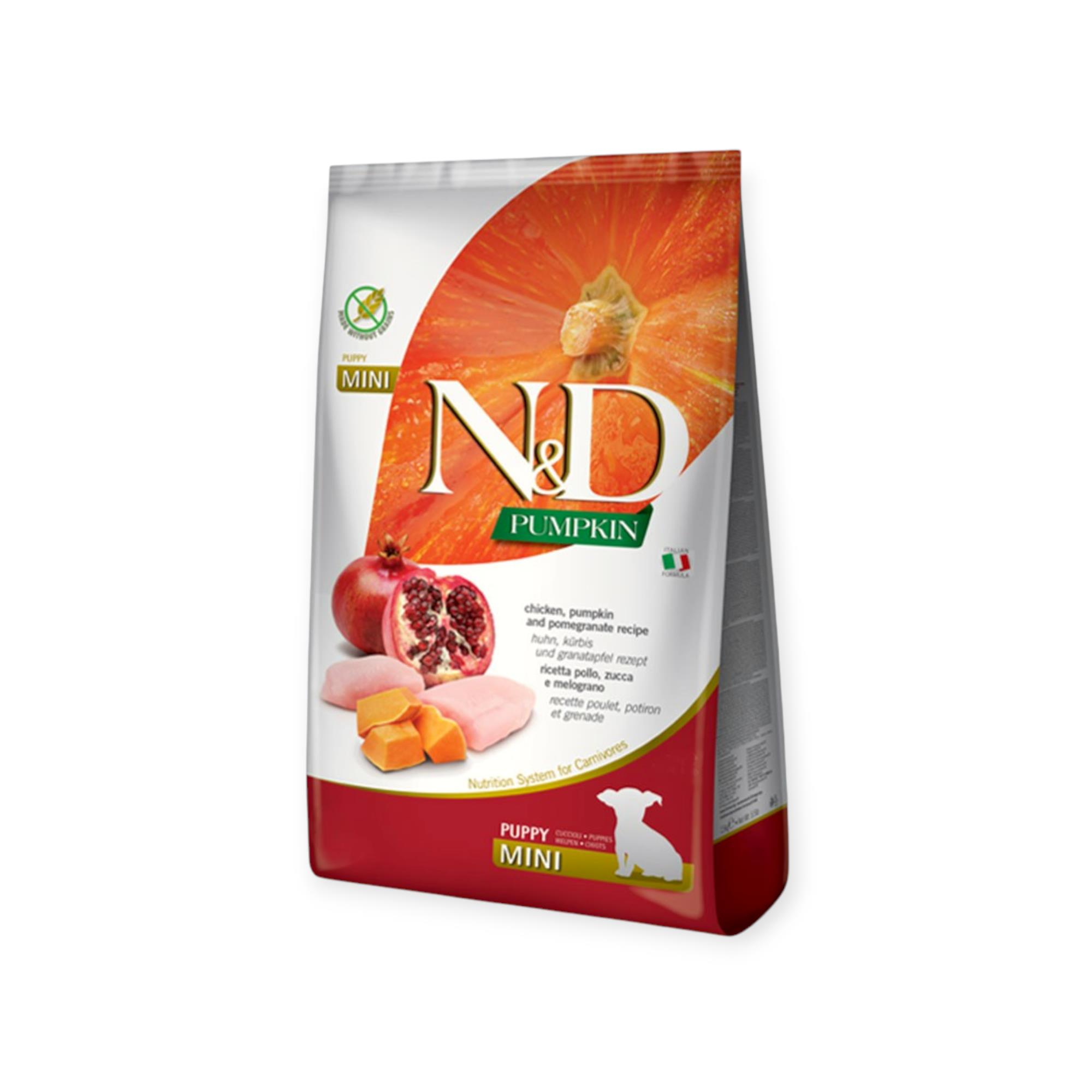 N&D Dog Pumpkin, Chicken & Pomegranate Puppy Mini 2,5 Kg N&D Dog Pumpkin, Chicken & Pomegranate Puppy Mini 2,5 Kg