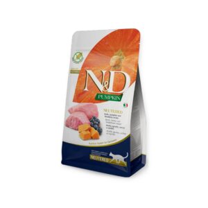 N&D Cat Neutered Lamb, Pumpkin & Blueberry Adult 5KG